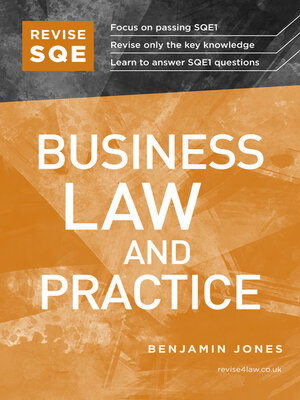cover image of Revise SQE Business Law and Practice